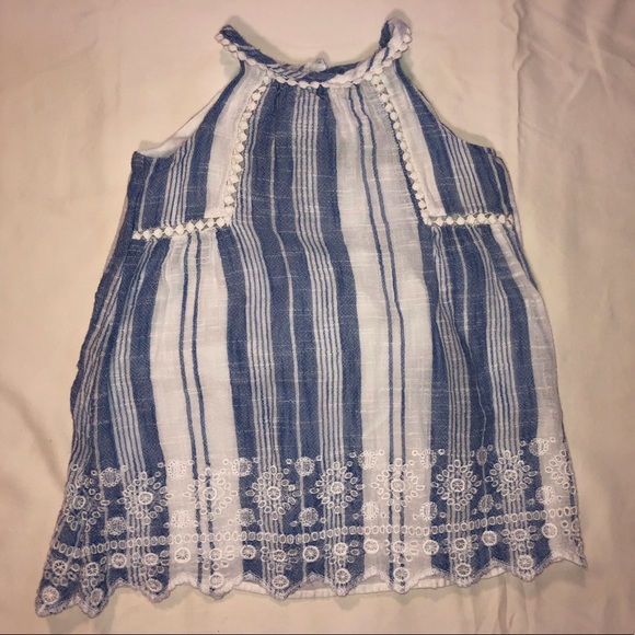 GAP Other - Baby Gap Blue/White Striped Sleeveless Dress 2T